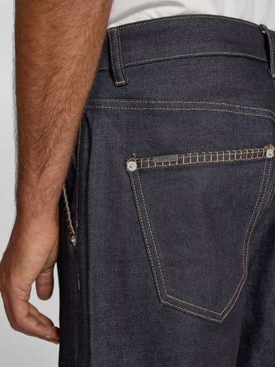 Don´t Waste Culture Baggy fit jeans met siernaden, model 'Nizana' Donkerblauw - 3