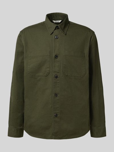 SELECTED HOMME Regular fit overhemdjack van puur katoen, model 'TRAVIS' Donkergroen - 2