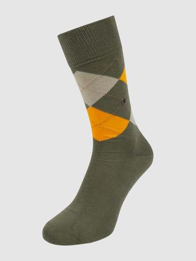 Burlington Socken mit Argylemuster Modell 'King' Mint 1