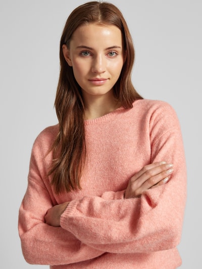 OPUS Strickpullover mit gerippten Abschlüssen Modell 'Pemine' Rose 3