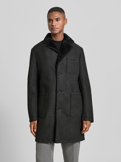 Cinque Lange jas met knoopsluiting, model 'LORD' Zwart - 4