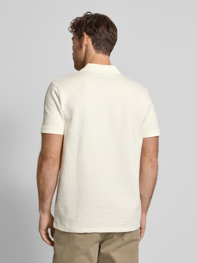 MCNEAL Regular Fit Poloshirt mit V-Ausschnitt Offwhite 5