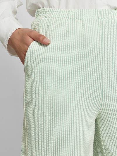 Vila Stoffen broek met elastische band, model 'STRIPLO' Mintgroen - 3