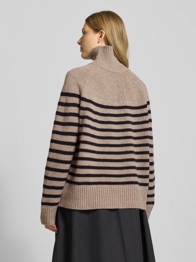 Tommy Hilfiger Sweter z wywijanym kołnierzem o kroju oversized z mieszanki wełny i kaszmiru Beżowy 5