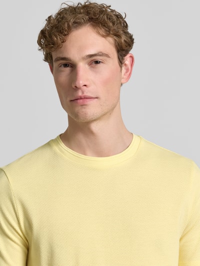 BOSS Regular Fit T-Shirt aus Baumwoll-Mix Modell 'TIBURT 240' Hellgelb 3