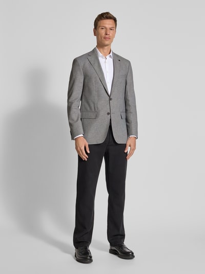 Carl Gross Regular Fit Sakko aus Baumwoll-Leinen-Mix Modell 'Theo' Anthrazit 1