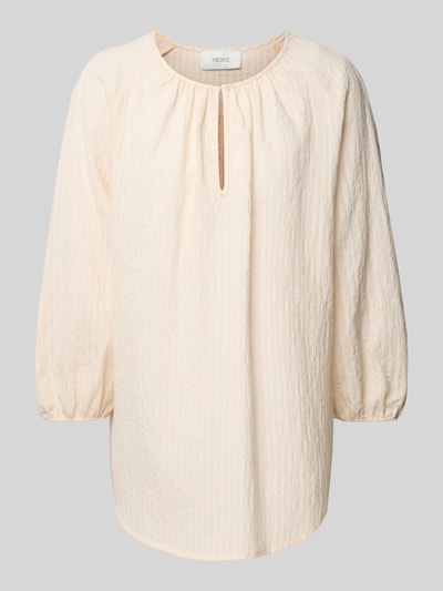 MORE Relaxed Fit Bluse mit 3/4-Arm Hellgelb 2
