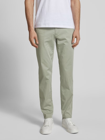 Brax Regular fit chino in 5-pocketmodel, model 'ULTRALIGHT' Groen - 4