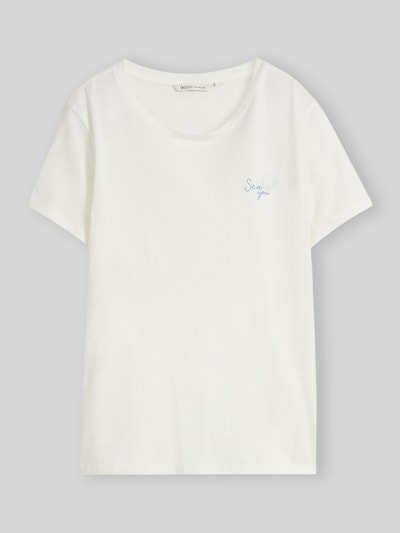 Tom Tailor Denim regular fit T-shirt van puur katoen Offwhite - 2