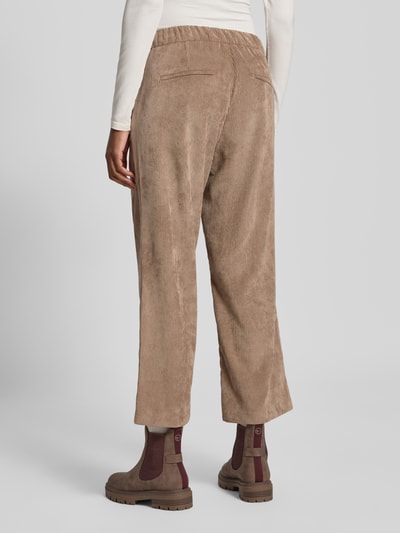 MAC Korte corduroy broek met elastische band, model 'CHIARA' Lichtbruin - 5