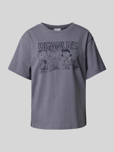 Jake*s Casual T-Shirt mit Peanuts®-Print Jeansblau 1