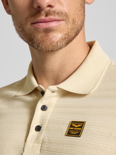 PME Legend Poloshirt mit Label-Detail Offwhite 3