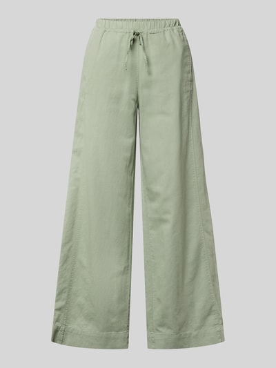 Marc O'Polo Loose Fit Leinenhose aus Baumwoll-Leinen-Mix Hellgruen 2