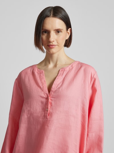 (The Mercer) N.Y. Blouse met V-hals Felroze - 3