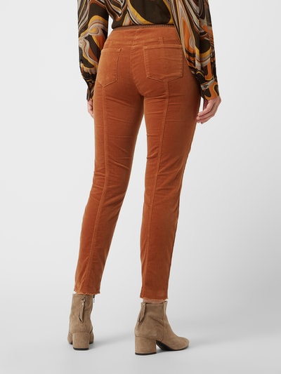 Luisa Cerano Skinny Fit Samthose mit Modal-Anteil Rostrot 5