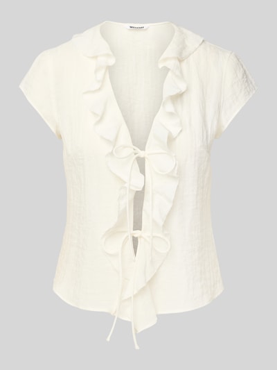 WEEKDAY Regular Fit Blusentop mit Strukturmuster Modell 'Liv' Offwhite 2