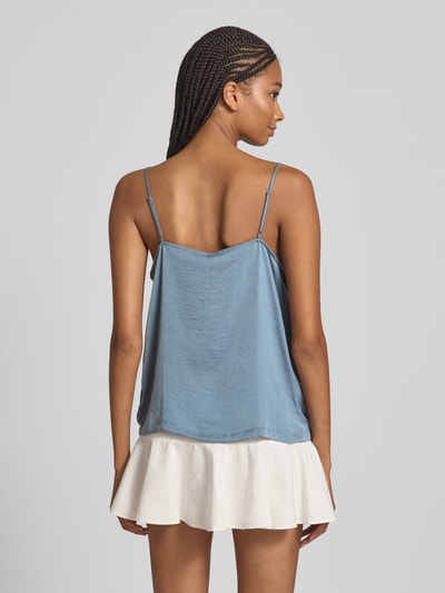 Only Top bluzkowy o kroju regular fit z dekoltem w serek model ‘DEBBIE’ Niebieski 5