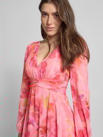 Jake*s Cocktail Cocktailkleid mit V-Ausschnitt Pink Melange 3