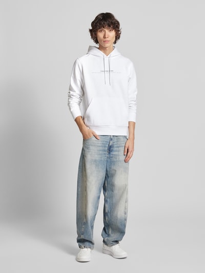 Calvin Klein Jeans Hoodie met labelprint Wit - 1