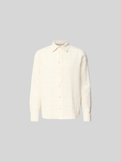 Produktfoto, Freizeithemd mit Strukturmuster von WON HUNDRED aus Baumwoll-Mix in Creme, Regular-Fit, durchgehende Knopfleiste, langärmelig