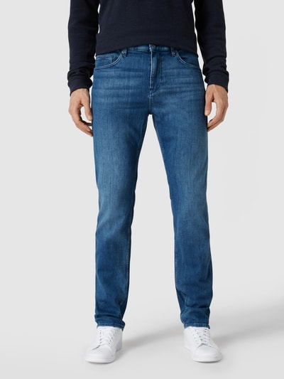 BOSS Slim Fit Jeans mit Stretch-Anteil Modell 'Delaware' Blau 4