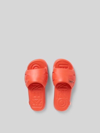 Kenzo Slides mit Label-Print Orange 4