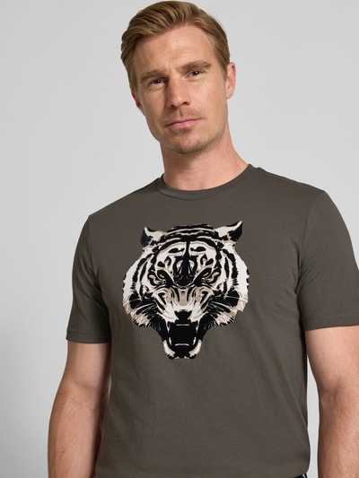 Antony Morato T-Shirt mit Motiv-Print Oliv 3