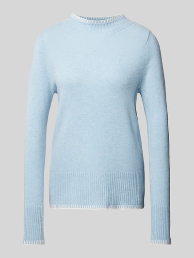 Christian Berg Woman Wollpullover mit Stehkragen Hellblau 2