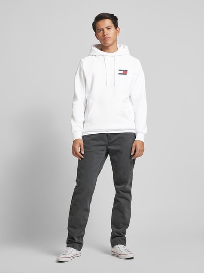 Tommy Jeans Hoodie mit Label-Print Weiss 1