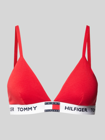 TOMMY HILFIGER Biustonosz trójkątny z detalem z logo Czerwony 1