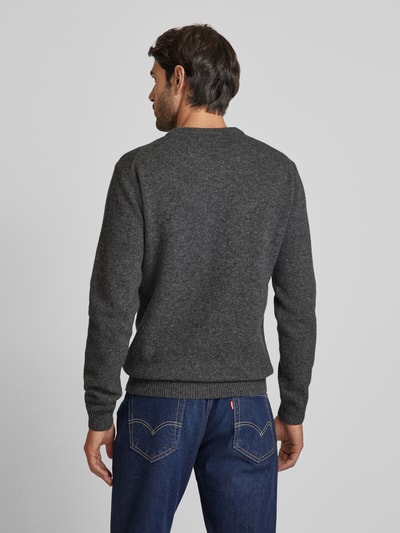 Casual Friday Gebreide pullover met structuurmotief, model 'Karl' Middengrijs gemêleerd - 5