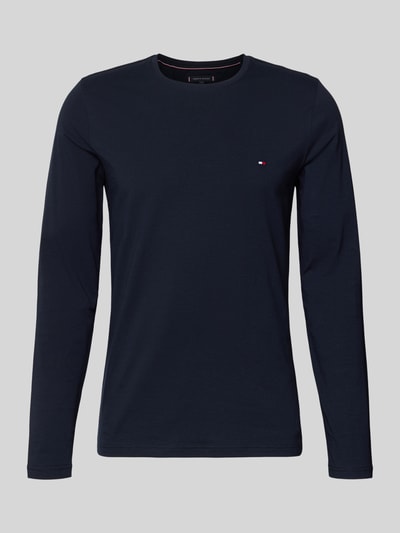 Tommy Hilfiger Slim fit T-shirt van katoenmix Marineblauw - 1