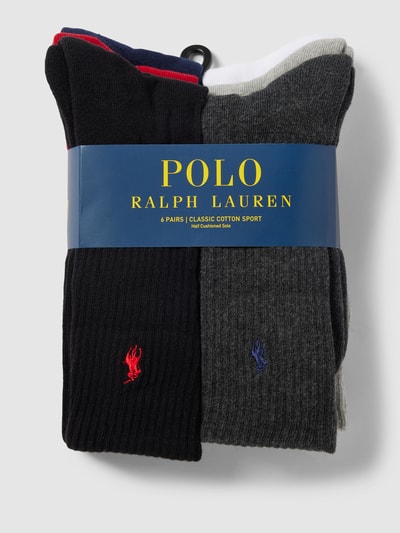 Polo Ralph Lauren Underwear Sokken met labelprint in een set van 6 paar Middengrijs gemêleerd - 3
