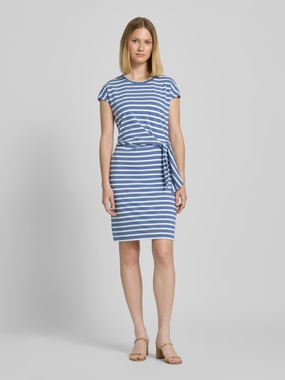 Lauren Ralph Lauren Mini-jurk met strikdetail, model 'TREANNA' Lichtblauw gemêleerd - 1