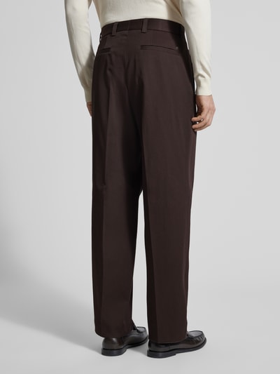 BOSS relaxed fit wijdte broek van katoenmix model 'C-PAT-BB-DPL' Donkerbruin - 5