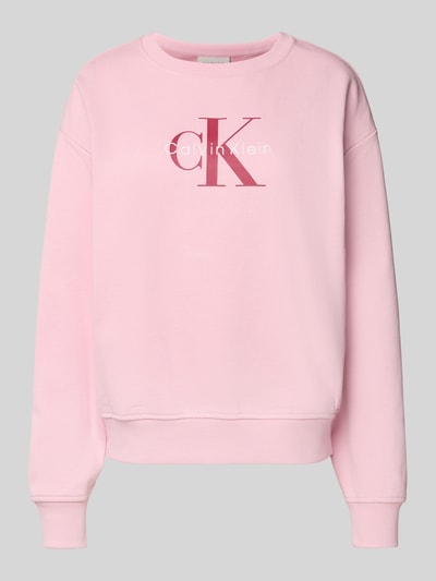 Calvin Klein Jeans Sweatshirt met labelprint Felroze - 2