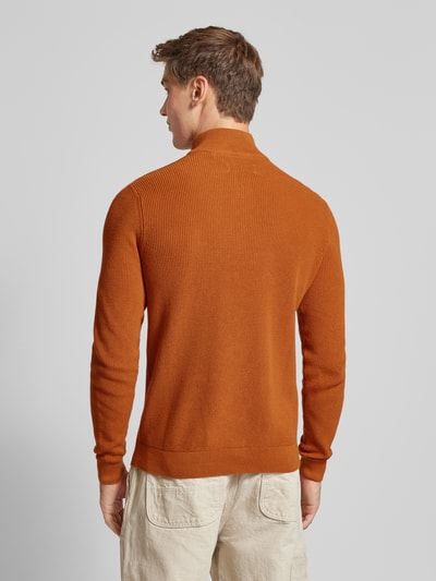 Blend Strickpullover mit Troyer-Kragen Modell 'Codford' Cognac 5