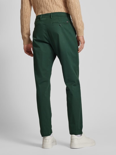 Tommy Hilfiger Slim fit chino met knoop- en ritssluiting, model 'HARLEM' Olijfgroen - 5