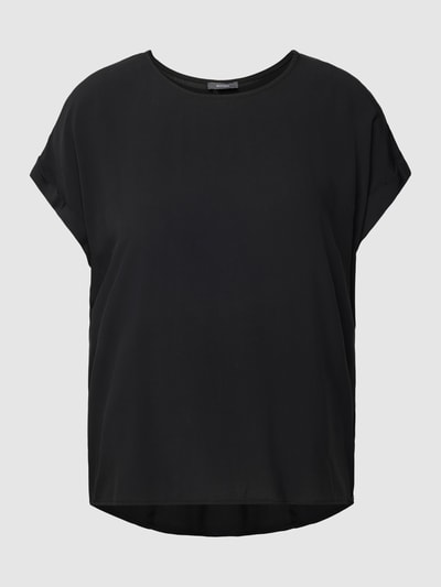 Montego Blusenshirt aus reiner Viskose mit Kellerfalte Schwarz 2