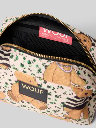 WOUF Kosmetiktasche mit Logo-Patch Modell 'Cute' Beige 3
