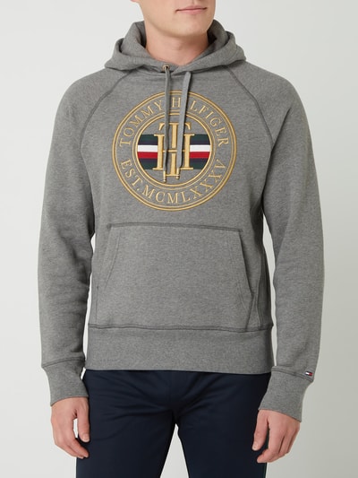 Tommy Hilfiger Hoodie met geborduurd logo  Zilver - 4