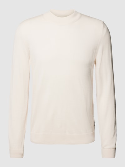 BOSS Gebreide pullover met ronde hals, model 'Bjarno' Offwhite - 2