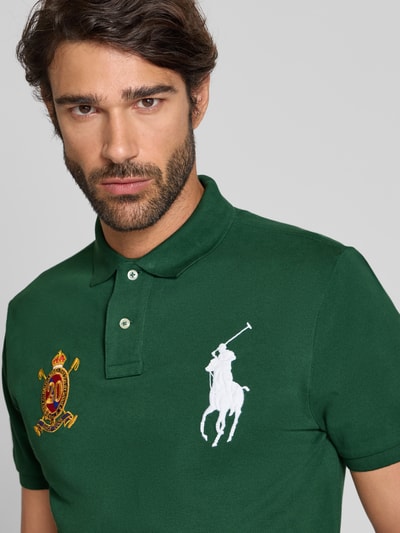 Polo Ralph Lauren Poloshirt met labelstitching Donkergroen - 3