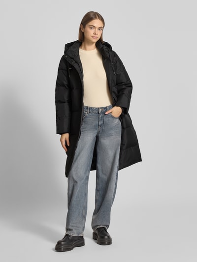 ONLY Płaszcz pikowany o kroju comfort fit z drobną fakturą model ‘IRENE’ Czarny 1