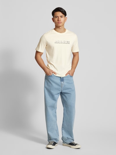 Jack & Jones T-Shirt mit Label-Print Modell 'CODYNAMIC' Offwhite 1