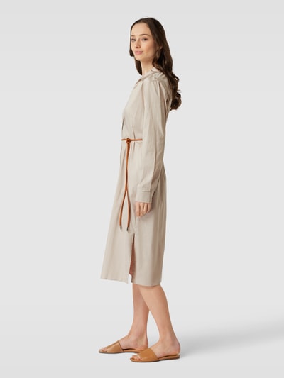 White Label Hemdblusenkleid mit Bindegürtel Sand 1