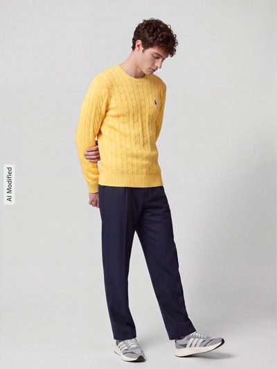 Polo Ralph Lauren Pullover mit Logo-Stitching GELB 1
