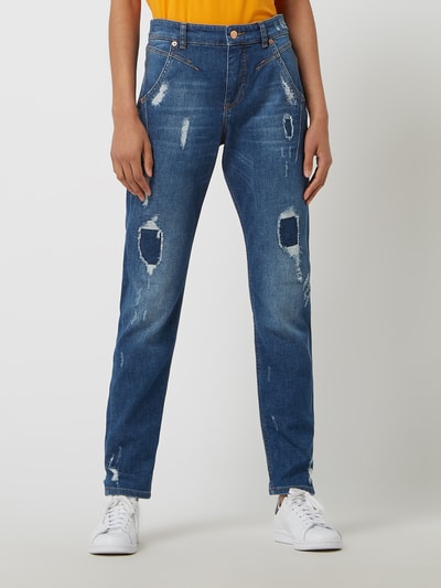 MAC Relaxed slim fit jeans met stretch, model 'Rich' Jeansblauw - 4