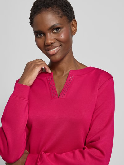 Tom Tailor Regular Fit Sweatshirt mit Viskose-Anteil Pink 3