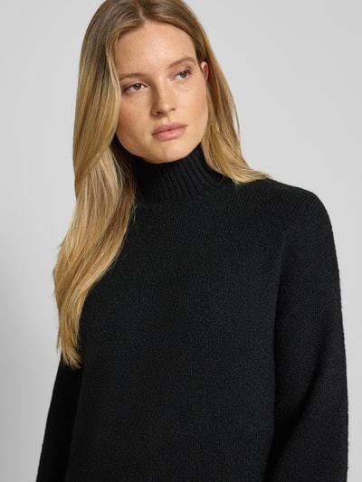 B.Young Strickkleid mit Stehkragen Modell 'Olma' Black 3